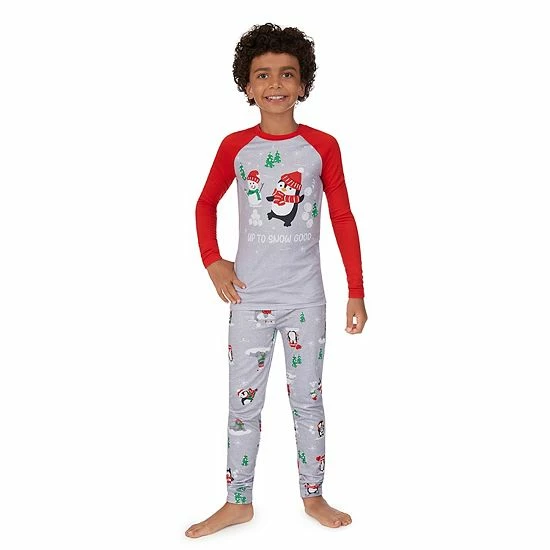 Boys 4-14 Jammies For Your Families® Penguin & Friends Raglan Pajama Set By Cuddl Duds® 2 Boys 4-14 Jammies For Your Families® Penguin & Friends Raglan Pajama Set By Cuddl Duds® - Image 2
