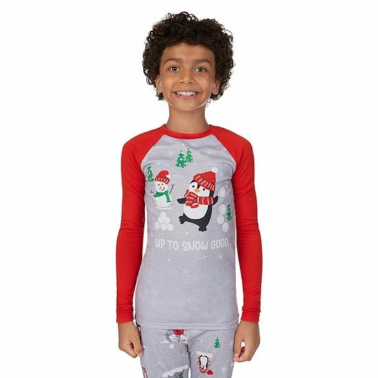 Boys 4-14 Jammies For Your Families® Penguin & Friends Raglan Pajama Set By Cuddl Duds® 4 Boys 4-14 Jammies For Your Families® Penguin & Friends Raglan Pajama Set By Cuddl Duds® - Image 4