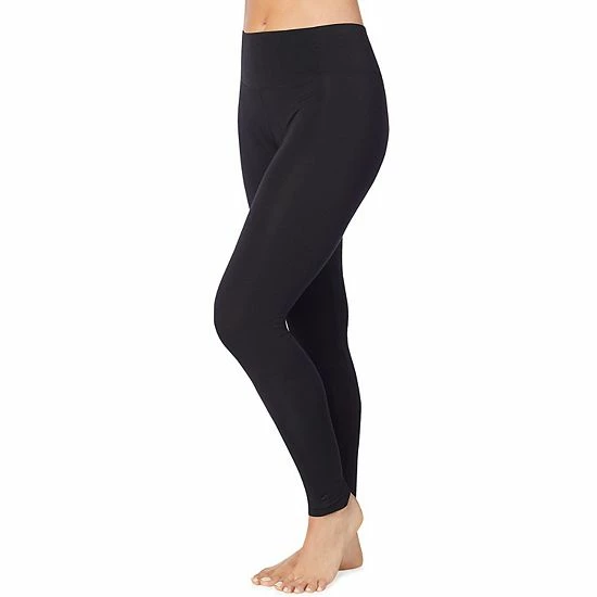 Women's Cuddl Duds® Softwear With Stretch High-Waisted Leggings Charcoal Heather 3 Women's Cuddl Duds® Softwear With Stretch High-Waisted Leggings Charcoal Heather - Image 3