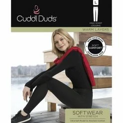 Women's Cuddl Duds® Softwear With Stretch High-Waisted Leggings Charcoal Heather 11 Women's Cuddl Duds® Softwear With Stretch High-Waisted Leggings Charcoal Heather -Cuddl Duds shop unnamed file 577