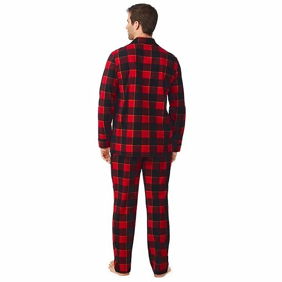 Men's Cuddl Duds Cozy Lodge Pajama Set Black Novelty 2 Men's Cuddl Duds Cozy Lodge Pajama Set Black Novelty - Image 2