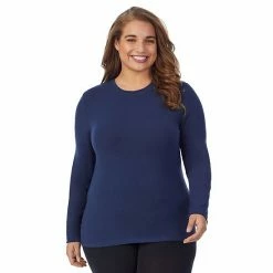 Plus Size Cuddl Duds® Softwear With Stretch Long Sleeve Crewneck Top Dress Blues 19 Plus Size Cuddl Duds® Softwear With Stretch Long Sleeve Crewneck Top Dress Blues -Cuddl Duds shop unnamed file 617