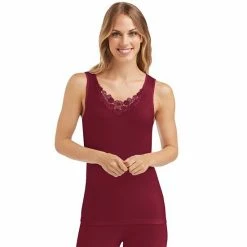 Cuddl Duds® SofTech Venice Lace-Trim Tank - Women's Wine 7 Cuddl Duds® SofTech Venice Lace-Trim Tank - Women's Wine -Cuddl Duds shop unnamed file 637