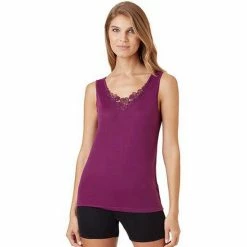 Cuddl Duds® SofTech Venice Lace-Trim Tank - Women's Wine 9 Cuddl Duds® SofTech Venice Lace-Trim Tank - Women's Wine -Cuddl Duds shop unnamed file 639