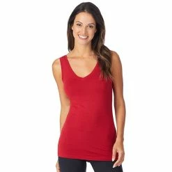 Women's Cuddl Duds® Reversible Softwear With Stretch Tank Scarlet -Cuddl Duds shop unnamed file 653