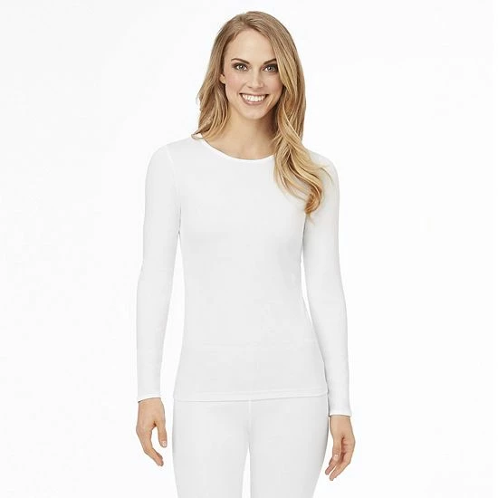 Women's Cuddl Duds® Climatesmart Long Sleeve Crewneck Top White 1 Women's Cuddl Duds® Climatesmart Long Sleeve Crewneck Top White