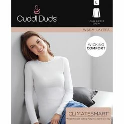 Women's Cuddl Duds® Climatesmart Long Sleeve Crewneck Top White 10 Women's Cuddl Duds® Climatesmart Long Sleeve Crewneck Top White -Cuddl Duds shop unnamed file 662