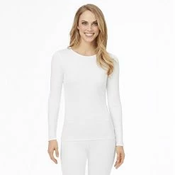 Women's Cuddl Duds® Climatesmart Long Sleeve Crewneck Top White 12 Women's Cuddl Duds® Climatesmart Long Sleeve Crewneck Top White -Cuddl Duds shop unnamed file 664
