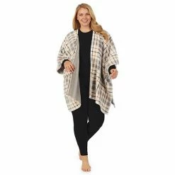 Plus Size Cuddl Duds® Double Plush Reversible Wrap Burgundy Plaid 5 Plus Size Cuddl Duds® Double Plush Reversible Wrap Burgundy Plaid -Cuddl Duds shop unnamed file 713