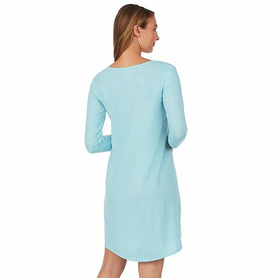 Women's Cuddl Duds® Essentials Long Sleeve Sleepshirt Blue Heather Women's Cuddl Duds® Essentials Long Sleeve Sleepshirt Blue Heather -Cuddl Duds shop unnamed file 735