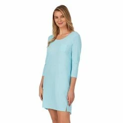 Women's Cuddl Duds® Essentials Long Sleeve Sleepshirt Blue Heather 2 Women's Cuddl Duds® Essentials Long Sleeve Sleepshirt Blue Heather -Cuddl Duds shop unnamed file 736