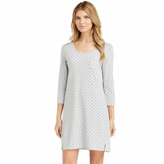 Women's Cuddl Duds® Essentials Long Sleeve Sleepshirt Blue Heather Women's Cuddl Duds® Essentials Long Sleeve Sleepshirt Blue Heather -Cuddl Duds shop unnamed file 744