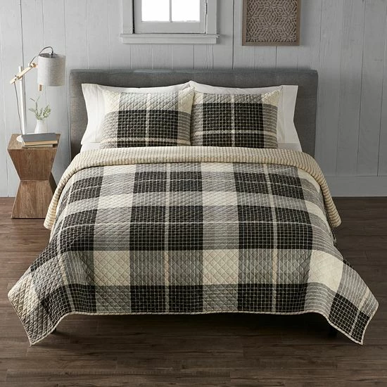 Cuddl Duds® Flannel Quilt Set Toile Lodge 5 Cuddl Duds® Flannel Quilt Set Toile Lodge - Image 5