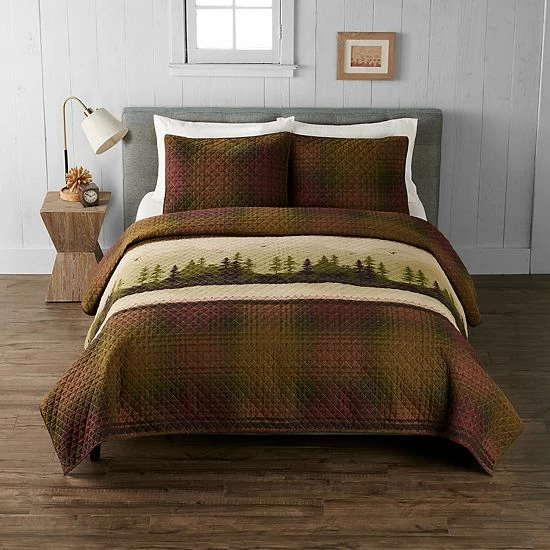 Cuddl Duds® Flannel Quilt Set Toile Lodge 7 Cuddl Duds® Flannel Quilt Set Toile Lodge - Image 7