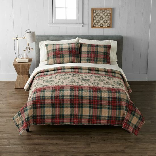 Cuddl Duds® Flannel Quilt Set Toile Lodge 9 Cuddl Duds® Flannel Quilt Set Toile Lodge - Image 9
