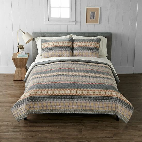 Cuddl Duds® Flannel Quilt Set Toile Lodge 10 Cuddl Duds® Flannel Quilt Set Toile Lodge - Image 10