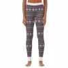 Women's Cuddl Duds® Stretch Thermal Leggings Grey Multi Fairisle