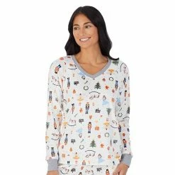 Petite Cuddl Duds® Velour Fleece V-Neck Pajama Top And Banded Bottom Pajama Pants Sleep Set Mint Dogs 14 Petite Cuddl Duds® Velour Fleece V-Neck Pajama Top And Banded Bottom Pajama Pants Sleep Set Mint Dogs -Cuddl Duds shop unnamed file 821