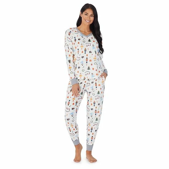Petite Cuddl Duds® Velour Fleece V-Neck Pajama Top And Banded Bottom Pajama Pants Sleep Set Mint Dogs 10 Petite Cuddl Duds® Velour Fleece V-Neck Pajama Top And Banded Bottom Pajama Pants Sleep Set Mint Dogs - Image 10