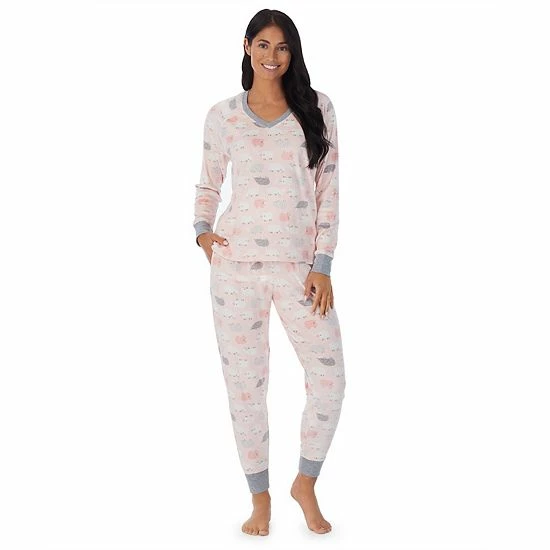 Petite Cuddl Duds® Velour Fleece V-Neck Pajama Top And Banded Bottom Pajama Pants Sleep Set Mint Dogs 11 Petite Cuddl Duds® Velour Fleece V-Neck Pajama Top And Banded Bottom Pajama Pants Sleep Set Mint Dogs - Image 11