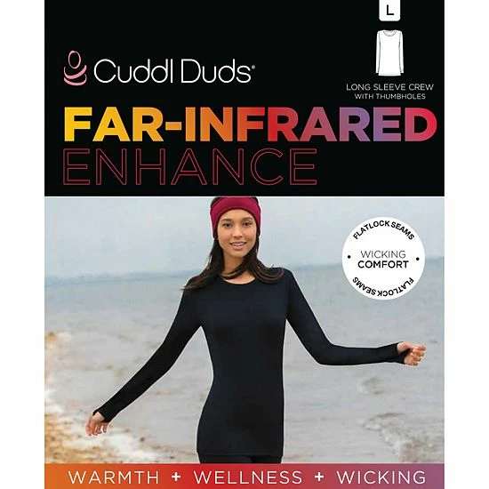 Women's Cuddl Duds® Far-Infrared Enhance Long Sleeve Crewneck Top Magenta 5 Women's Cuddl Duds® Far-Infrared Enhance Long Sleeve Crewneck Top Magenta - Image 5