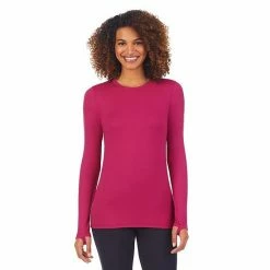 Women's Cuddl Duds® Far-Infrared Enhance Long Sleeve Crewneck Top Magenta 17 Women's Cuddl Duds® Far-Infrared Enhance Long Sleeve Crewneck Top Magenta -Cuddl Duds shop unnamed file 874