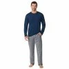 Big & Tall Cuddl Duds® Classic Pajama Set Grey Heather Grid