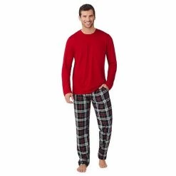 Big & Tall Cuddl Duds® Classic Pajama Set Grey Heather Grid -Cuddl Duds shop unnamed file 887