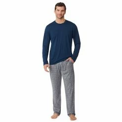 Big & Tall Cuddl Duds® Classic Pajama Set Grey Heather Grid -Cuddl Duds shop unnamed file 888