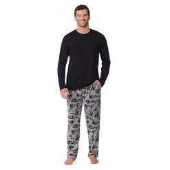 Big & Tall Cuddl Duds® Classic Pajama Set Grey Heather Grid -Cuddl Duds shop unnamed file 889