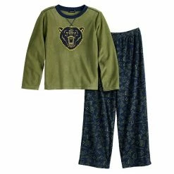 Boys 6-16 Cuddl Duds Top & Bottoms Fleece Top & Bottoms Pajama Set Green Bear 5 Boys 6-16 Cuddl Duds Top & Bottoms Fleece Top & Bottoms Pajama Set Green Bear -Cuddl Duds shop unnamed file 948