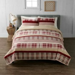 Cuddl Duds® Heavyweight Flannel Quilt Set With Shams Gray Patchwork -Cuddl Duds shop unnamed file 993