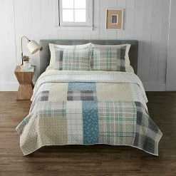 Cuddl Duds® Heavyweight Flannel Quilt Set With Shams Gray Patchwork -Cuddl Duds shop unnamed file 994